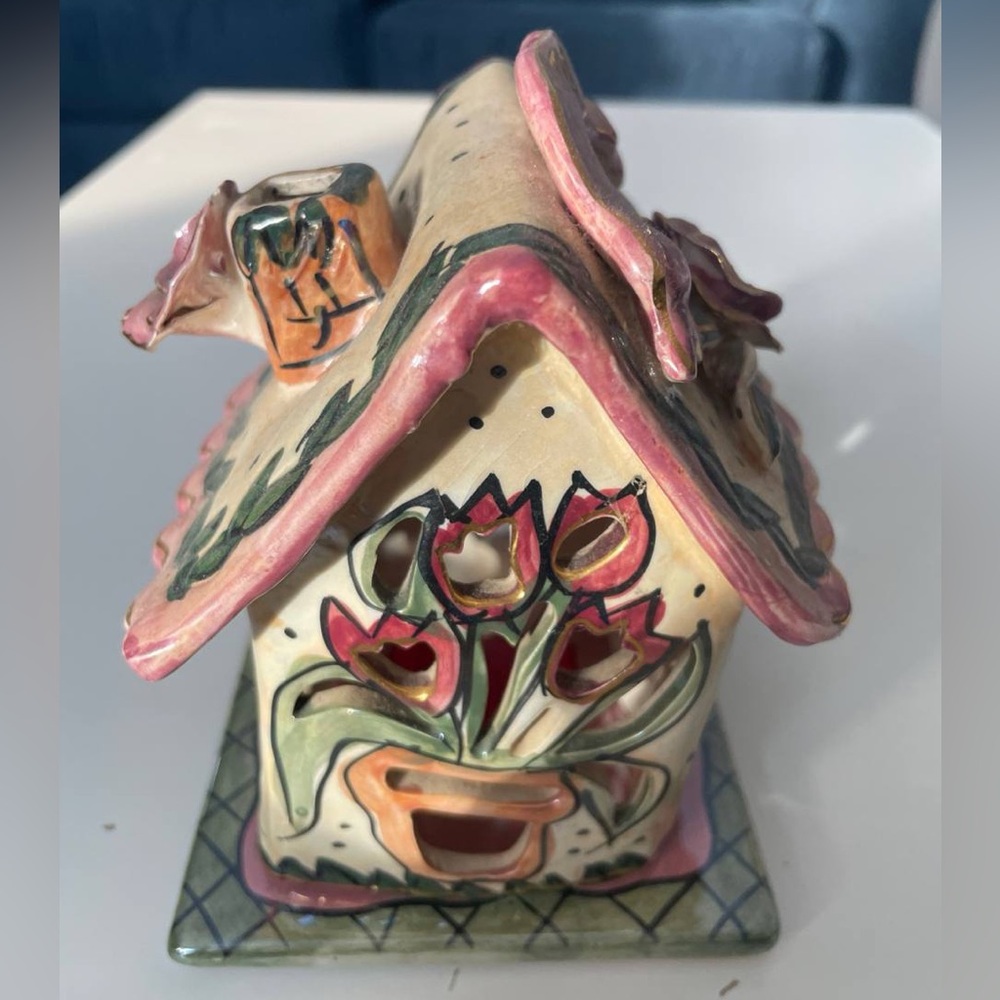 Vintage Blue Sky “Joy” Candle House - Picture 2 of 7